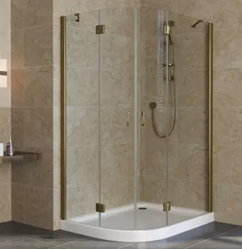 Душевой уголок Vegas Glass AFS-F Lux 120*100 05 01 R профиль бронза, стекло прозрачное AFS-F lux 120*100 05 01 R