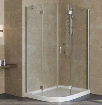 Душевой уголок Vegas Glass AFS-F Lux 120*100 07 01 R профиль матовый хром, стекло прозрачное AFS-F lux 120*100 07 01 R