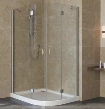 Душевой уголок Vegas Glass AFS-F Lux 120*110 07 01 L профиль матовый хром, стекло прозрачное AFS-F lux 120*110 07 01 L