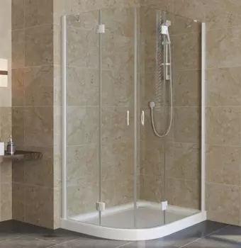 Душевой уголок Vegas Glass AFS-F Lux 120*80 01 01 R профиль белый, стекло прозрачное AFS-F lux 120*80 01 01 R