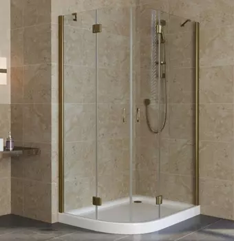 Душевой уголок Vegas Glass AFS-F Lux 120*80 05 01 R профиль бронза, стекло прозрачное AFS-F lux 120*80 05 01 R