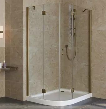 Душевой уголок Vegas Glass AFS-F Lux 120*90 05 01 R профиль бронза, стекло прозрачное AFS-F lux 120*90 05 01 R
