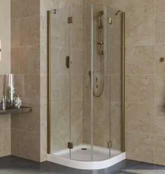 Душевой уголок Vegas Glass AFS Lux 0080 05 01 профиль бронза, стекло прозрачное AFS lux 0080 05 01