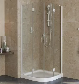 Душевой уголок Vegas Glass AFS Lux 0090 01 01 профиль белый, стекло прозрачное AFS lux 0090 01 01