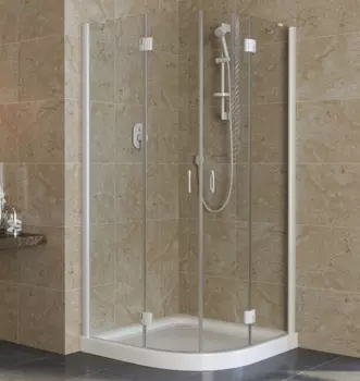 Душевой уголок Vegas Glass AFS Lux 0100 01 01 профиль белый, стекло прозрачное AFS lux 0100 01 01