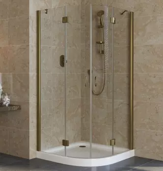 Душевой уголок Vegas Glass AFS Lux 0100 05 01 профиль бронза, стекло прозрачное AFS lux 0100 05 01