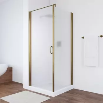 Душевой уголок Vegas Glass EP-Fis 0080 05 10 L профиль бронза, стекло сатин EP-Fis 80 05 10 L