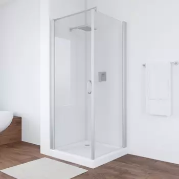 Душевой уголок Vegas Glass EP-Fis 0080 07 01 L профиль матовый хром, стекло прозрачное EP-Fis 80 07 01 L