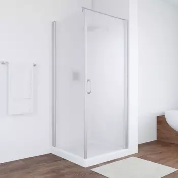 Душевой уголок Vegas Glass EP-Fis 0080 07 10 R профиль матовый хром, стекло сатин EP-Fis 80 07 10 R