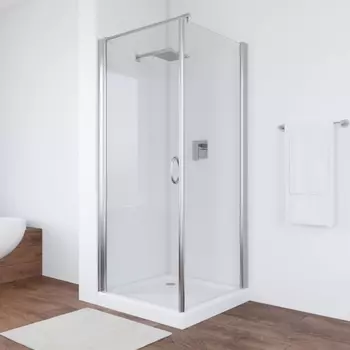 Душевой уголок Vegas Glass EP-Fis 0080 08 01 L профиль глянцевый хром, стекло прозрачное EP-Fis 80 08 01 L