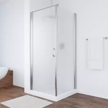 Душевой уголок Vegas Glass EP-Fis 0080 08 10 L профиль глянцевый хром, стекло сатин EP-Fis 80 08 10 L