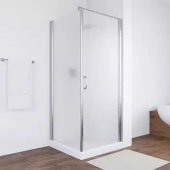 Душевой уголок Vegas Glass EP-Fis 0080 08 10 R профиль глянцевый хром, стекло сатин EP-Fis 80 08 10 R