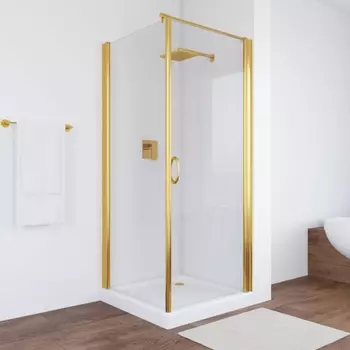 Душевой уголок Vegas Glass EP-Fis 0080 09 01 R профиль золото, стекло прозрачное EP-Fis 80 09 01 R