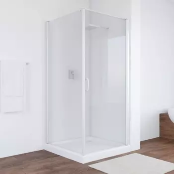 Душевой уголок Vegas Glass EP-Fis 0090 01 01 R профиль белый, стекло прозрачное EP-Fis 90 01 01 R