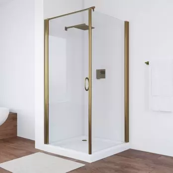 Душевой уголок Vegas Glass EP-Fis 0090 05 01 L профиль бронза, стекло прозрачное EP-Fis 90 05 01 L