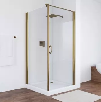Душевой уголок Vegas Glass EP-Fis 0090 05 01 R профиль бронза, стекло прозрачное EP-Fis 90 05 01 R