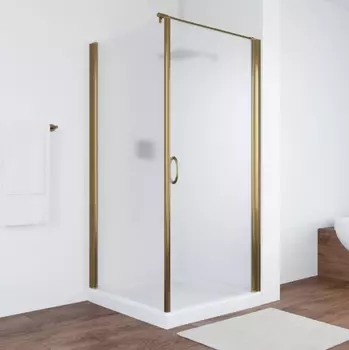 Душевой уголок Vegas Glass EP-Fis 0090 05 10 R профиль бронза, стекло сатин EP-Fis 90 05 10 R