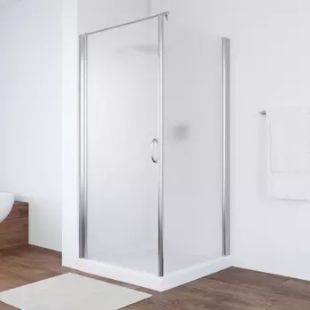 Душевой уголок Vegas Glass EP-Fis 0090 08 10 L профиль глянцевый хром, стекло сатин EP-Fis90 08 10 L