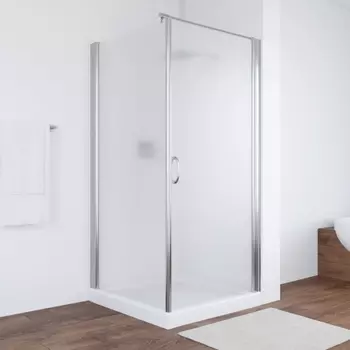 Душевой уголок Vegas Glass EP-Fis 0090 08 10 R профиль глянцевый хром, стекло сатин EP-Fis 90 08 10 R