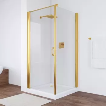 Душевой уголок Vegas Glass EP-Fis 0090 09 01 L профиль золото, стекло прозрачное EP-Fis 90 09 01 L