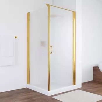 Душевой уголок Vegas Glass EP-Fis 0090 09 10 R профиль золото, стекло сатин EP-Fis 90 09 10 R