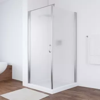 Душевой уголок Vegas Glass EP-Fis 80*100 08 10 L профиль глянцевый хром, стекло сатин