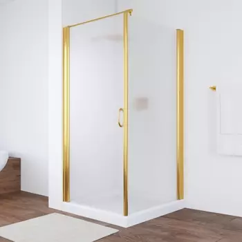 Душевой уголок Vegas Glass EP-Fis 90*100 09 10 L профиль золото, стекло сатин