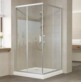 Душевой уголок Vegas Glass ZA 110 07 01 профиль матовый хром, стекло прозрачное