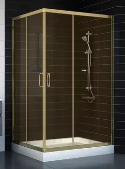 Душевой уголок Vegas Glass ZA-F 0110*100 05 05 стекло бронза, 100x110 ZA-F 110*100 05 05