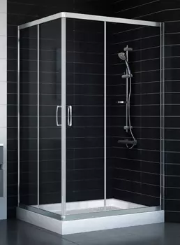 Душевой уголок Vegas Glass ZA-F 0110*100 08 01 стекло прозрачное, 100x110 ZA-F 110*100 08 01