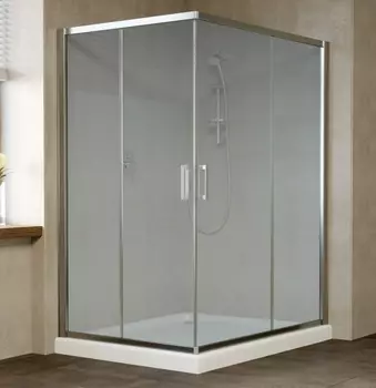 Душевой уголок Vegas Glass ZA-F 0120*110 08 10 профиль глянцевый хром, стекло сатин ZA-F 120*110 08 10
