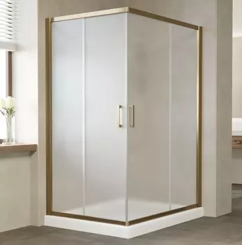 Душевой уголок Vegas Glass ZA-F 120*100 05 10 профиль бронза, стекло сатин