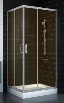 Душевой уголок Vegas Glass ZA-F 80*90 07 10 стекло бронза, 80x90 ZA-F 90*80 07 10