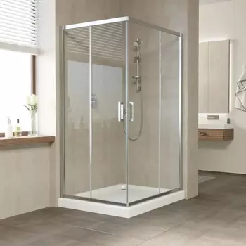 Душевой уголок Vegas Glass ZA-F Tur Novo 120*80 08 01 профиль глянцевый хром, стекло прозрачное ZA-F TUR NOVO 120*80 08 01