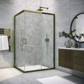Душевой уголок Vegas Glass ZA-F Tur Novo h1900 90*80 05 01 профиль бронза, стекло прозрачное ZA-F TUR NOVO h1900 90*80 05 01
