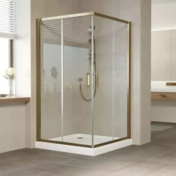 Душевой уголок Vegas Glass ZA Tur Novo 120 05 01 профиль бронза, стекло прозрачное ZA TUR NOVO 120 05 01