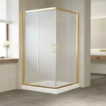 Душевой уголок Vegas Glass ZA Tur Novo 120 09 10 профиль золото, стекло сатин ZA TUR NOVO 120 09 10
