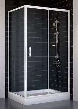 Душевой уголок Vegas Glass ZP+ZPV 100*80 01 01 стекло прозрачное, 100x80