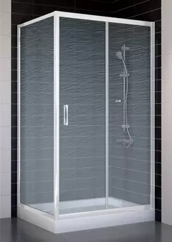 Душевой уголок Vegas Glass ZP+ZPV 100*80 01 02 стекло шиншилла, 100x80
