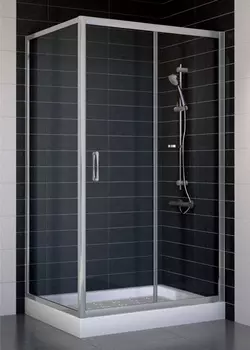 Душевой уголок Vegas Glass ZP+ZPV 100*80 07 01 стекло прозрачное, 100x80