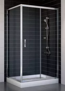 Душевой уголок Vegas Glass ZP+ZPV 100*80 08 01 стекло прозрачное, 100x80