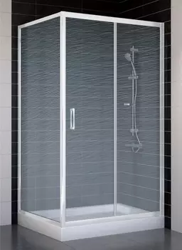 Душевой уголок Vegas Glass ZP+ZPV 100*90 01 02 стекло шиншилла, 100x90