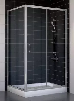 Душевой уголок Vegas Glass ZP+ZPV 100*90 07 01 стекло прозрачное, 100x90