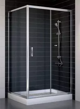 Душевой уголок Vegas Glass ZP+ZPV 100*90 08 01 стекло прозрачное, 100x90