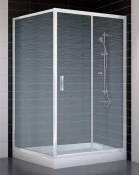Душевой уголок Vegas Glass ZP+ZPV 110*100 01 02 стекло шиншилла, 110x100