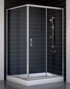 Душевой уголок Vegas Glass ZP+ZPV 110*100 07 01 стекло прозрачное, 110x100