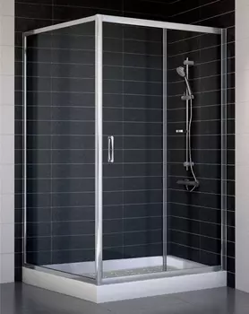 Душевой уголок Vegas Glass ZP+ZPV 110*100 08 01 стекло прозрачное, 110x100