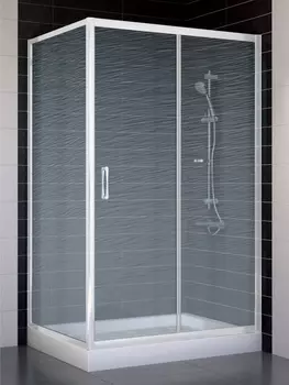 Душевой уголок Vegas Glass ZP+ZPV 110*80 01 02 стекло шиншилла, 110x80