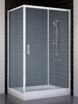 Душевой уголок Vegas Glass ZP+ZPV 110*80 01 10 стекло сатин, 110x80