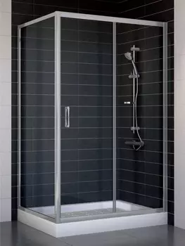 Душевой уголок Vegas Glass ZP+ZPV 110*80 07 01 стекло прозрачное, 110x80